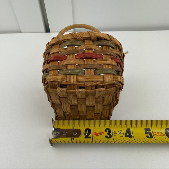 Vintage Miniature Basket Farmhouse Primitive Christmas Folk Art Country Decor! - Picture 13 of 16
